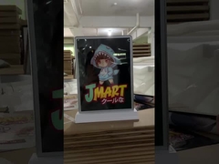 Màn hình để bàn không dây có thể sạc lại Hộp đèn quảng cáo hai mặt