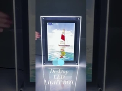 Hình ảnh khung thủy tinh trong suốt bảng đứng menu ánh sáng khung led a4