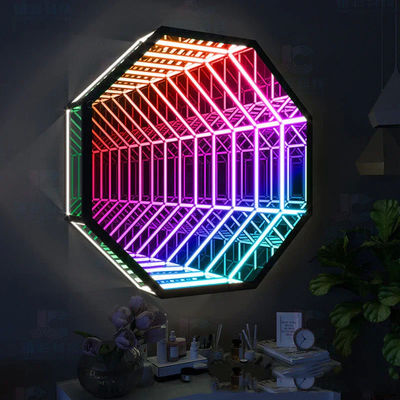 Mua Home Bar LED Neon Sign Mirror Background Bức tường trang trí Infinity LED Mirror Light sản xuất trực tuyến