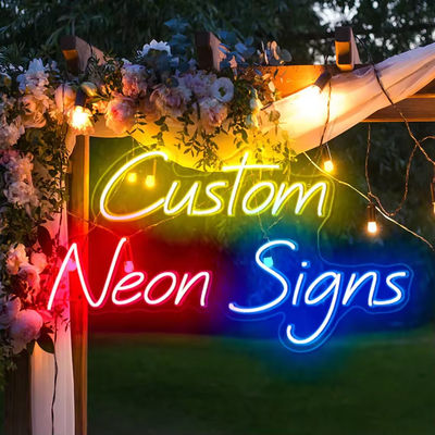Mua Màu vàng cam màu xanh lá cây dải nguồn ánh sáng Acrylic phòng tiệc Đèn đám cưới dẫn biển neon sản xuất trực tuyến