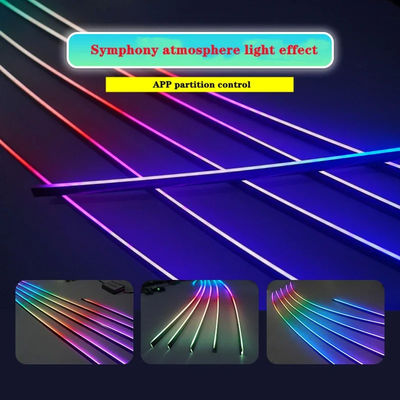 Mua Chips LED Xe ô tô Ánh sáng xung quanh Bộ sưu tập Ánh sáng tâm trạng xe không bước 255 Màu sắc sản xuất trực tuyến