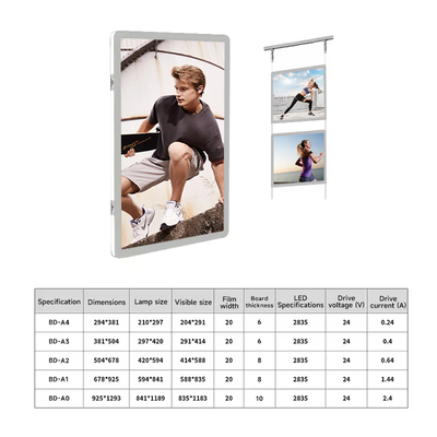 Mua Acrylic High Brightness Crystal Light Box KWS-AP-20 Backlit A4 Light Box 5.76W sản xuất trực tuyến