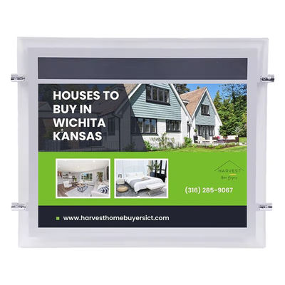 Lưu trữ năng lượng màn hình dải hiển thị 50000hrs Crystal Lightbox với bảng Acrylic