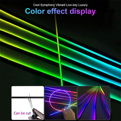 18 trong 1 Áo chiếu sáng xung quanh Áo chiếu sáng Neon Exterior Strip 96MHz RGB Áo chiếu sáng bầu không khí xe hơi