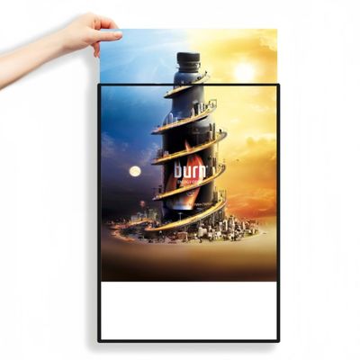 Ultra-mỏng nhôm khung poster Snap Glass Quảng cáo Light Box