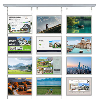 Hộp đèn tinh thể treo ngang 210 X 297mm Bảng hiển thị bảng hiệu LED mỏng