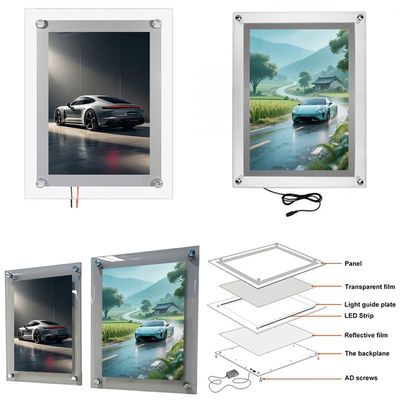 Hộp đèn LED kính bền bỉ cho quảng cáo trong nhà và ngoài trời