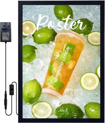 Khung nhôm bền LED khung poster phim với thiết kế siêu mỏng 18mm và an toàn UL / cUL Danh sách cho quảng cáo Light Box