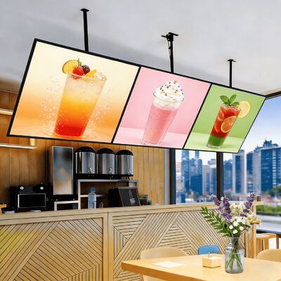 Wall Mounted LED Menu Light Box for Restaurant Coffee Beverage Shop